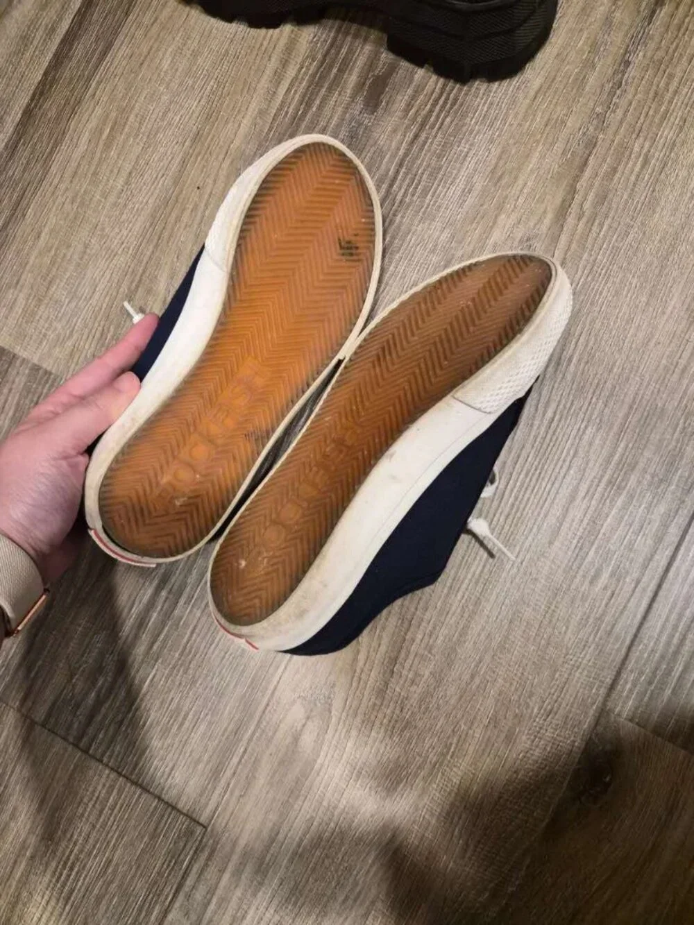 Rockfish Navy Casual Lightweight Women's Slip-On Canvas Sneakers Size 5 - Picture 4 of 5